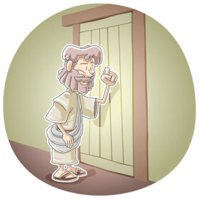 Jesus steht vor der Tür und klopft an